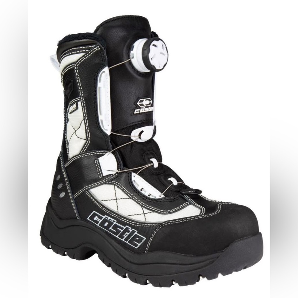 CASTLE X WOMEN'S CHARGE ATOP BOOT - WHITE/BLACK snowmobiling boots